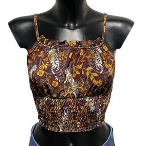 Urban Outfitters Tiger Print Crop Top Size Small